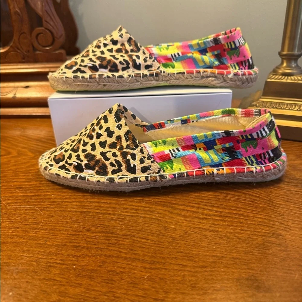 NWOT Mara Hoffman Leopard Print and Multicolor Espadrilles Size 7